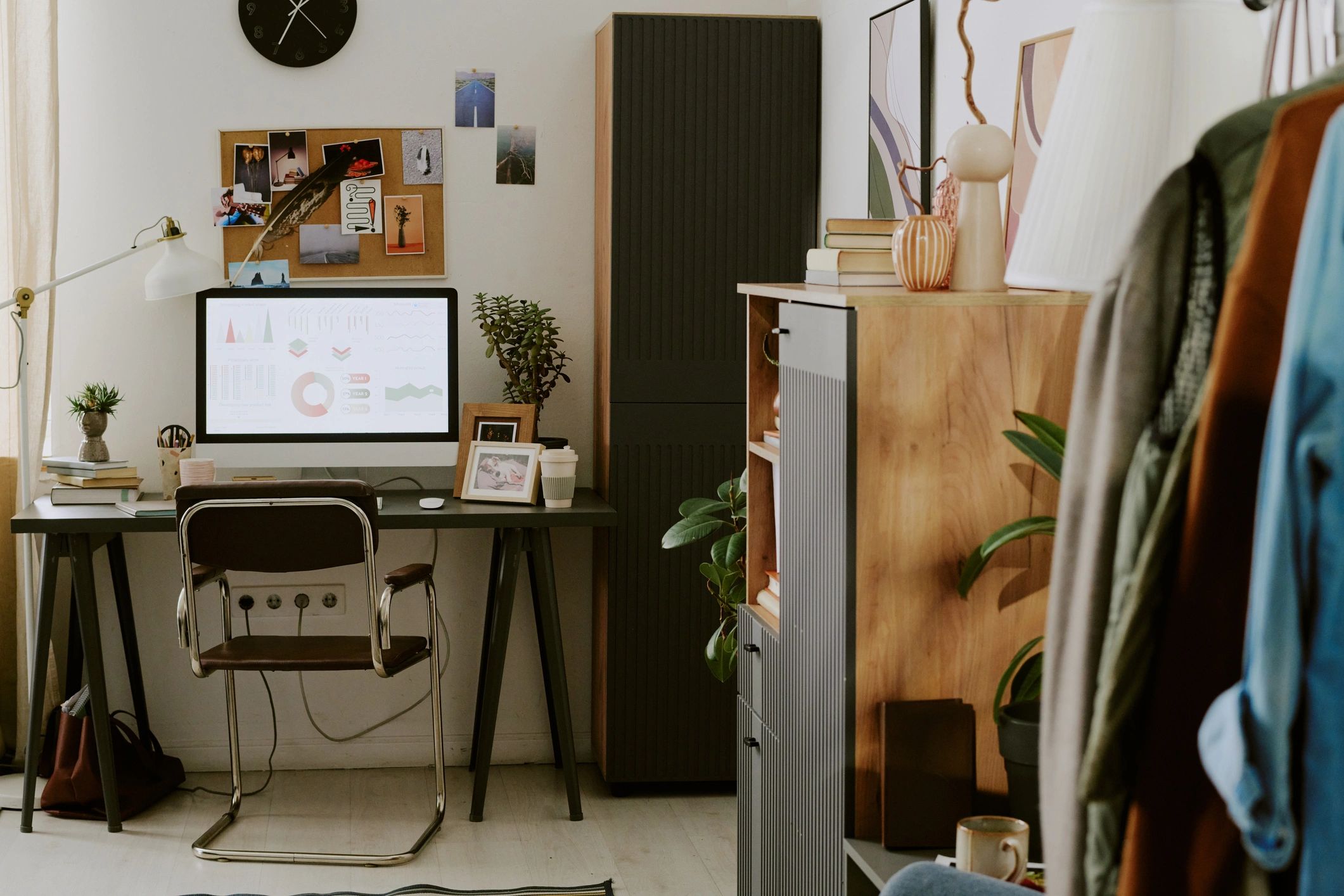 Analytics dashboard on a desktop workspace