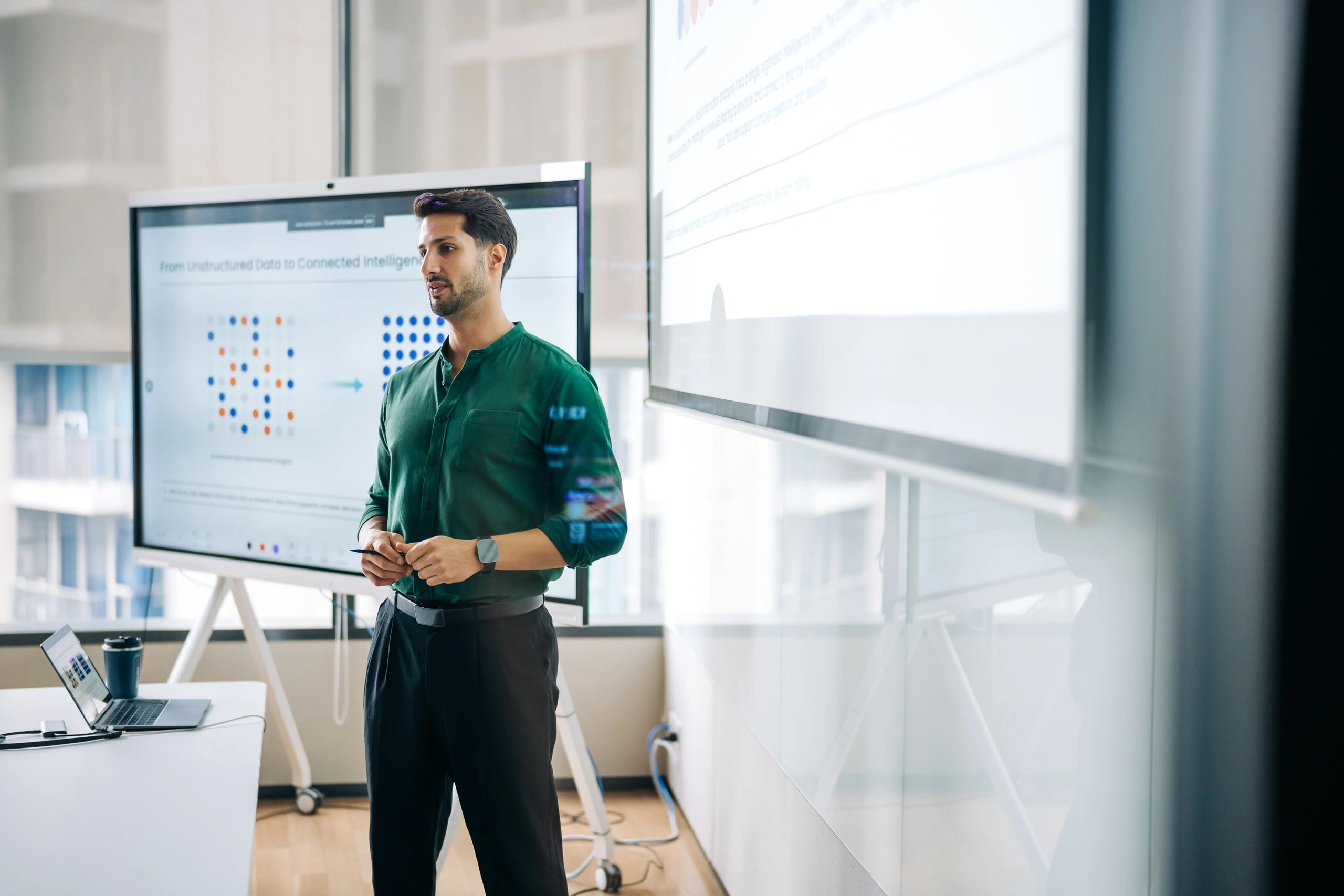 AI presentation in a corporate office